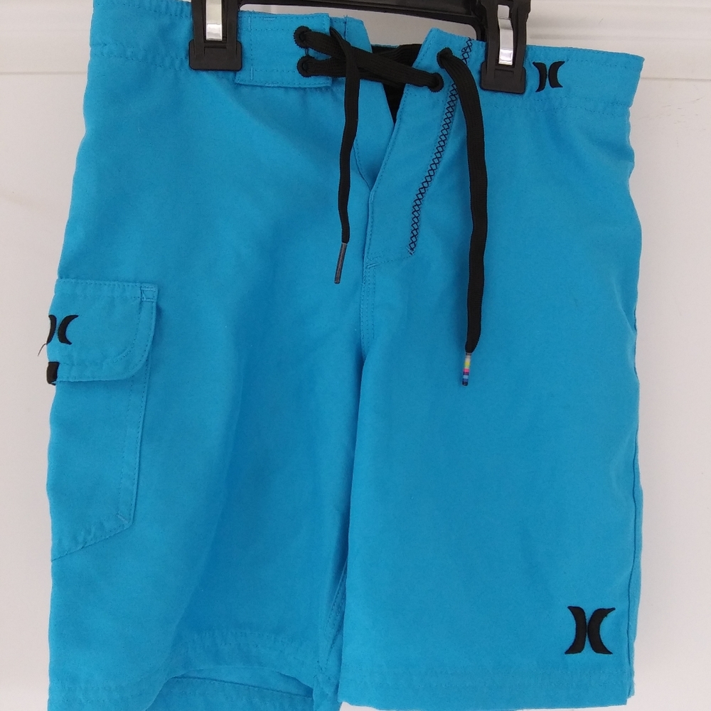 Hurley boys swim trunks blue black 6-7Y